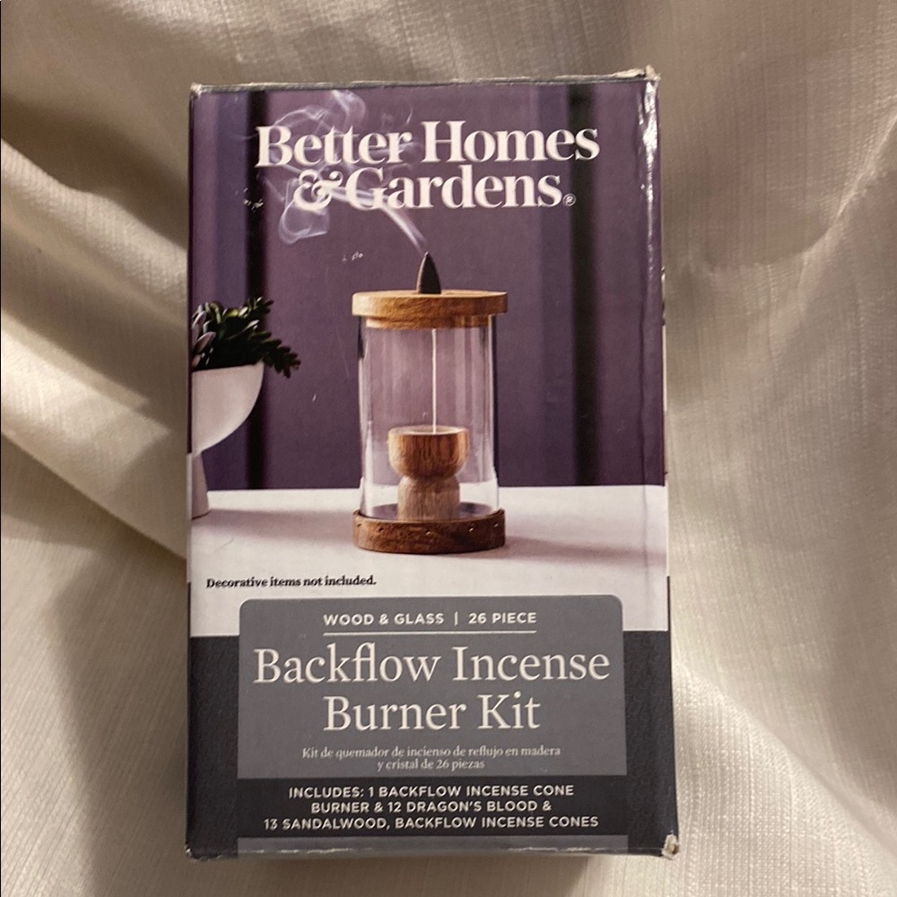 NIB - Better Homes & Gardens Backflow Incense Burner Kit